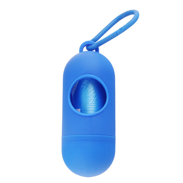 Afvalzakjeshouder blauw