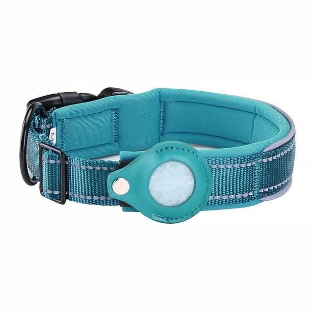 Gps-houder halsband in blauw