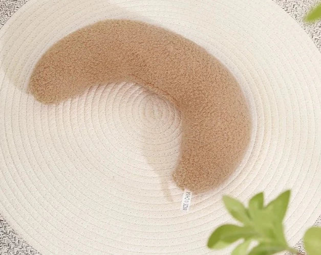 U-vormig kussen beige