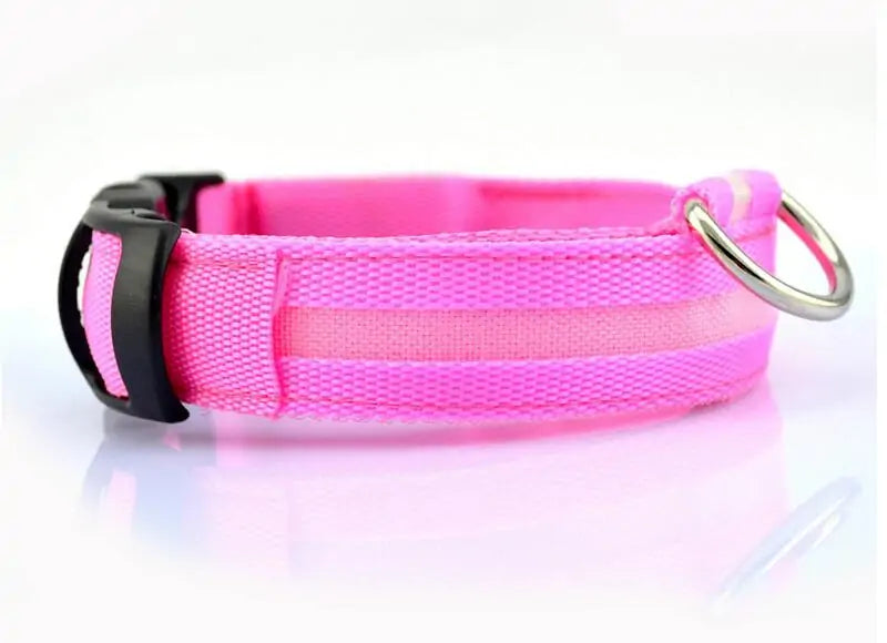LED Glow-in-the-Dark halsband in roze