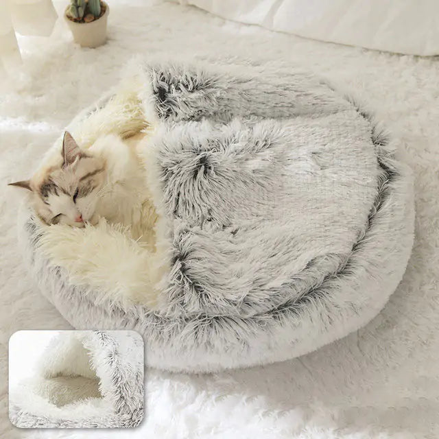 Kat in 2-in-1 dieren bed