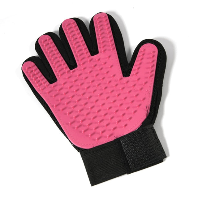 Ontharings- en massagehandschoen roze