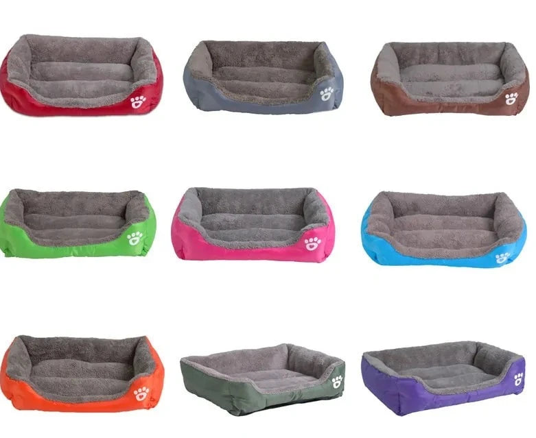 Gekleurd hondenbed in diverse kleuren