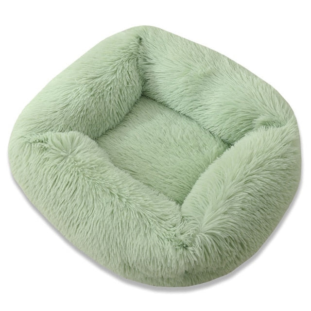 Comfy pluche dierenbed groen
