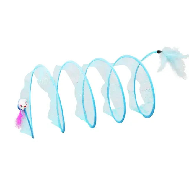 Opvouwbare spiraalvormige kattentunnel