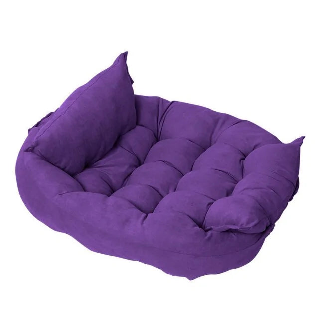 Super zacht huisdierenbed in paars