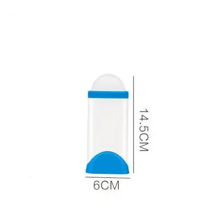 Pluizenborstel in blauw klein