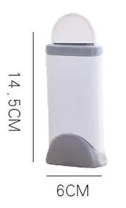 Pluizenborstel in grijs klein