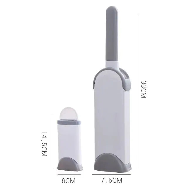 Pluizenborstel in grijs groot en klein