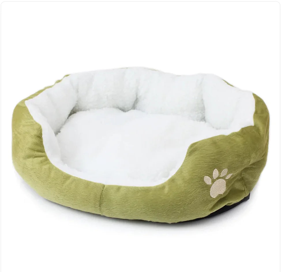 Zachte fleece mand in groen