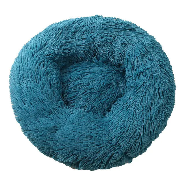 Rond knus dierenbed donker blauw