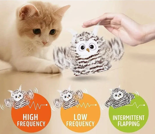 Elektrisch kattenspeeltje - wiebelende uil