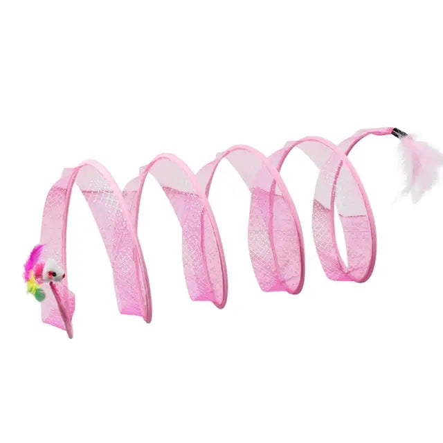 Opvouwbare spiraalvormige kattentunnel