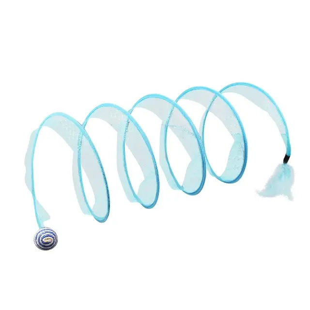 Opvouwbare spiraalvormige kattentunnel