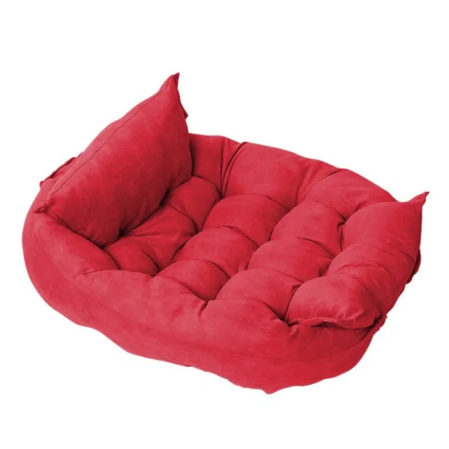 Super zacht huisdierenbed in rood