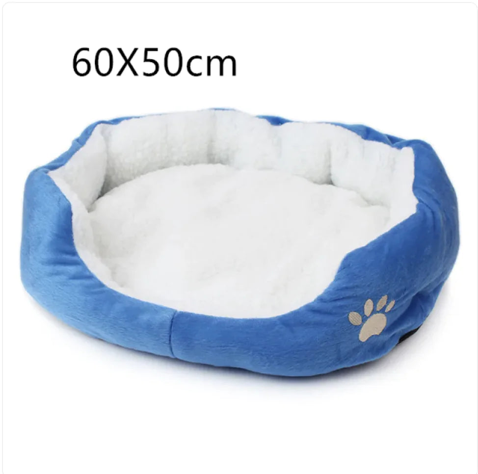 Zachte fleece mand in blauw