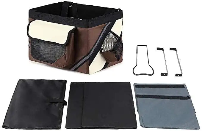 Fietsmand voor honden in details