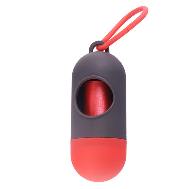 Afvalzakjeshouder rood