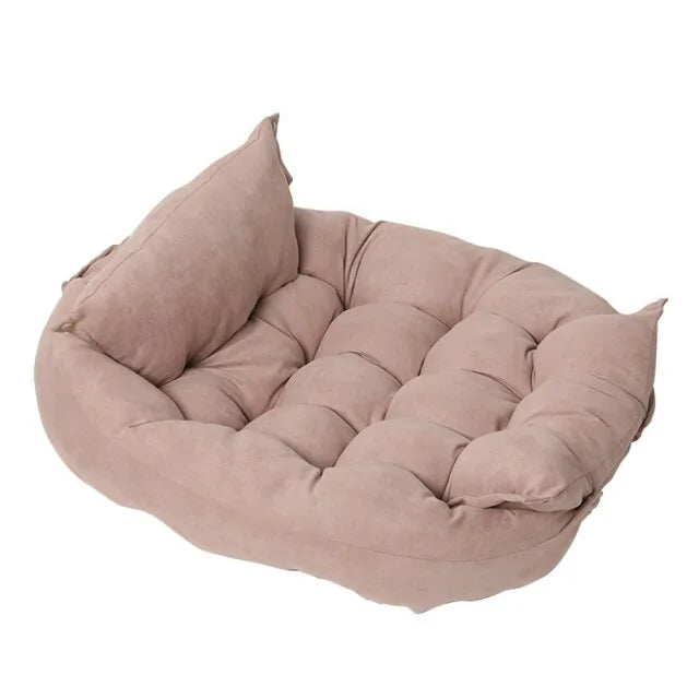 Super zacht huisdierenbed in licht roze
