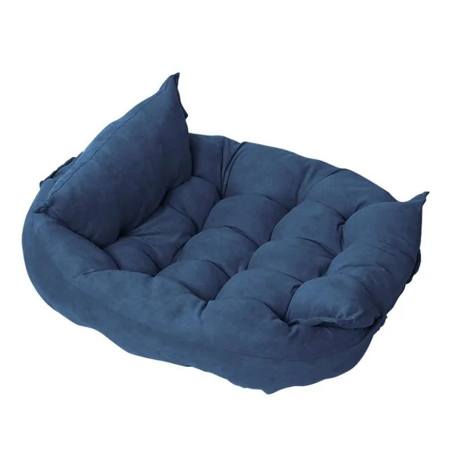 Super zacht huisdierenbed in blauw