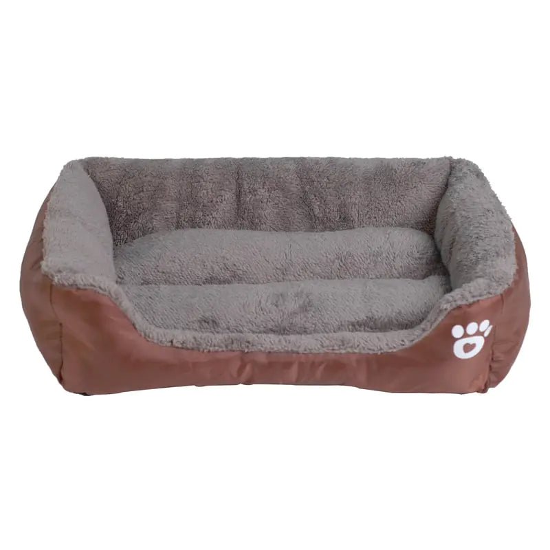 Gekleurd hondenbed in bruin