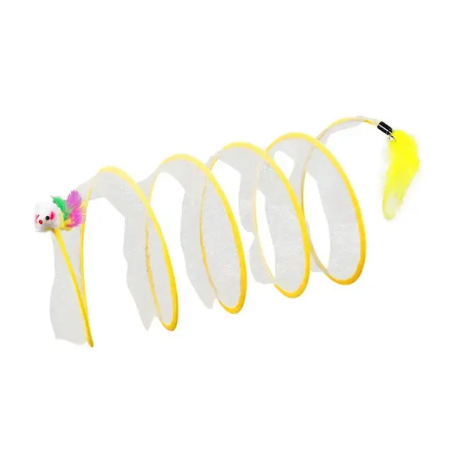 Opvouwbare spiraalvormige kattentunnel