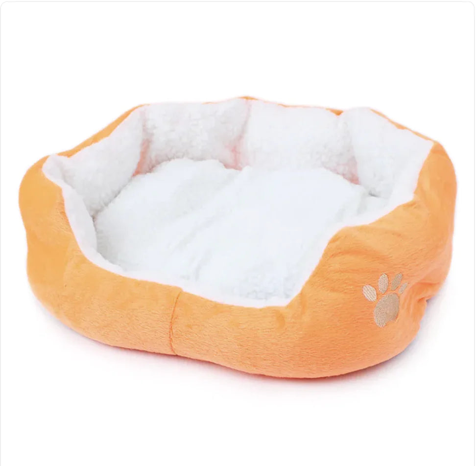 Zachte fleece mand in oranje