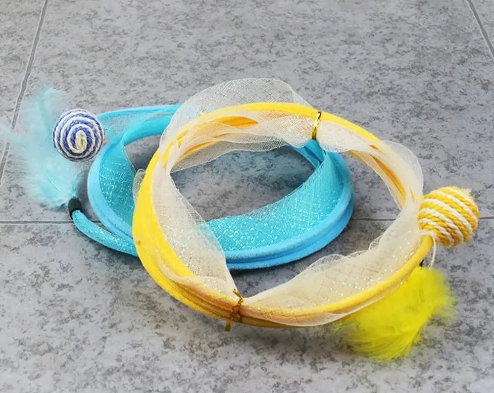 Opvouwbare spiraalvormige kattentunnel