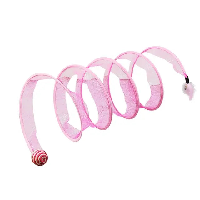 Opvouwbare spiraalvormige kattentunnel