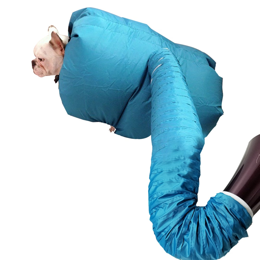 Hond met makkelijke hondendroger