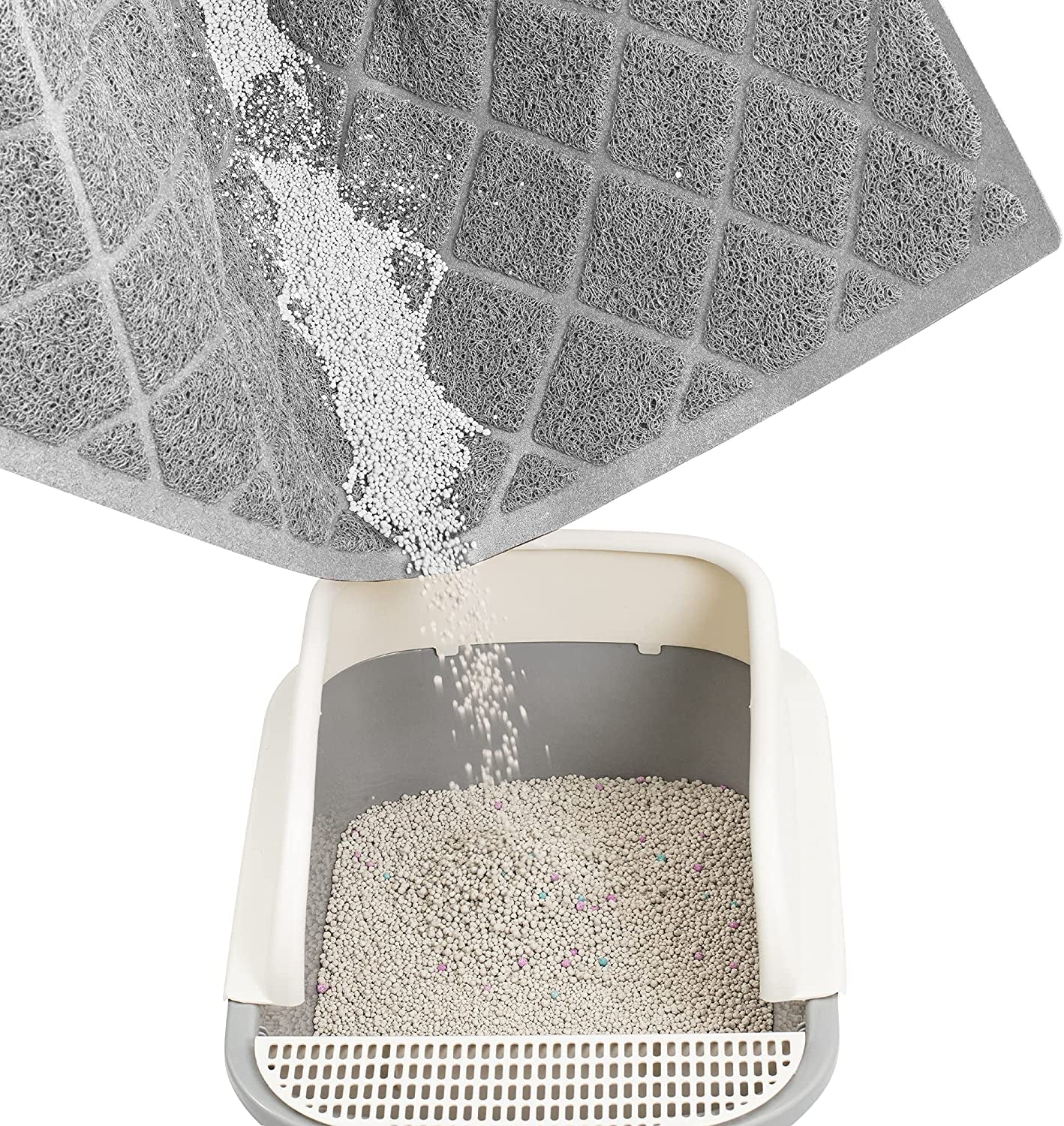 antislipmat wordt schoon geschud