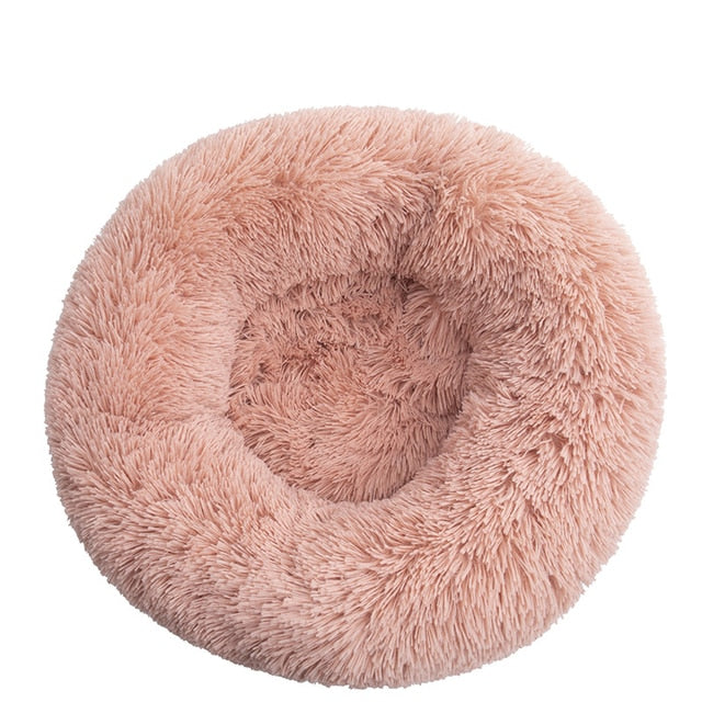 Rond knus dierenbed zalm