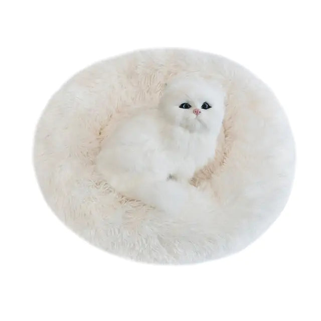 Rond zacht bed wit