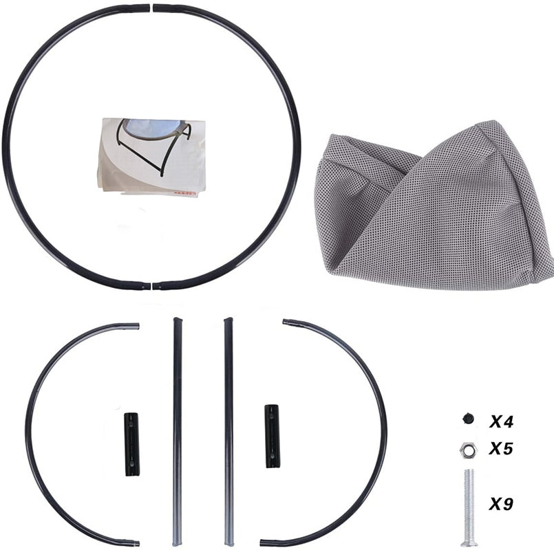 Onderdelen van knusse hangmat