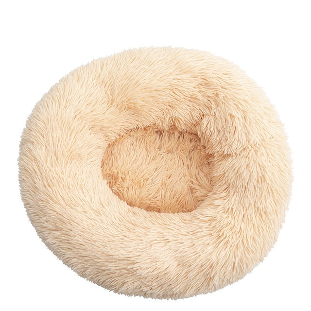 Rond knus dierenbed crème