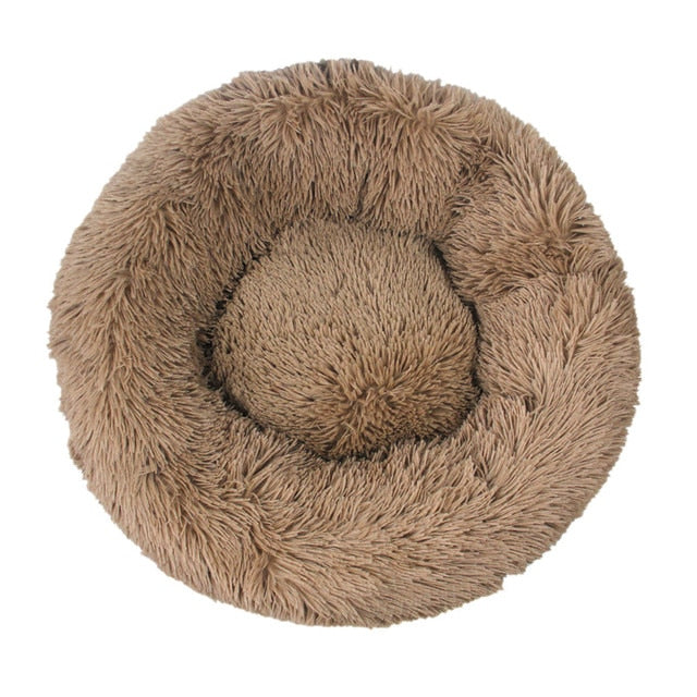 Rond knus dierenbed bruin