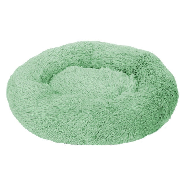 Rond knus dierenbed mintgroen