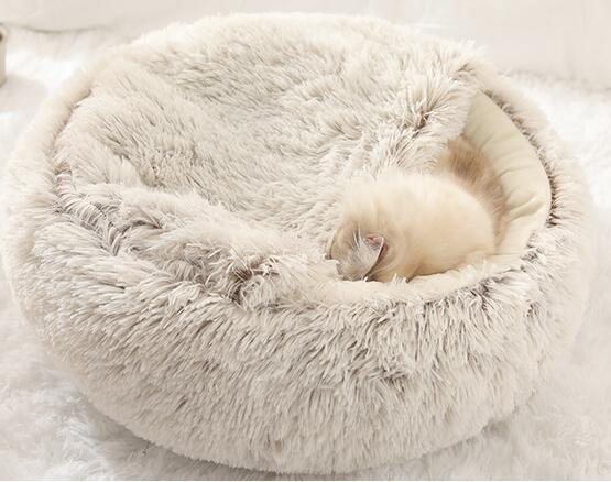 Kat in 2-in-1 dieren bed