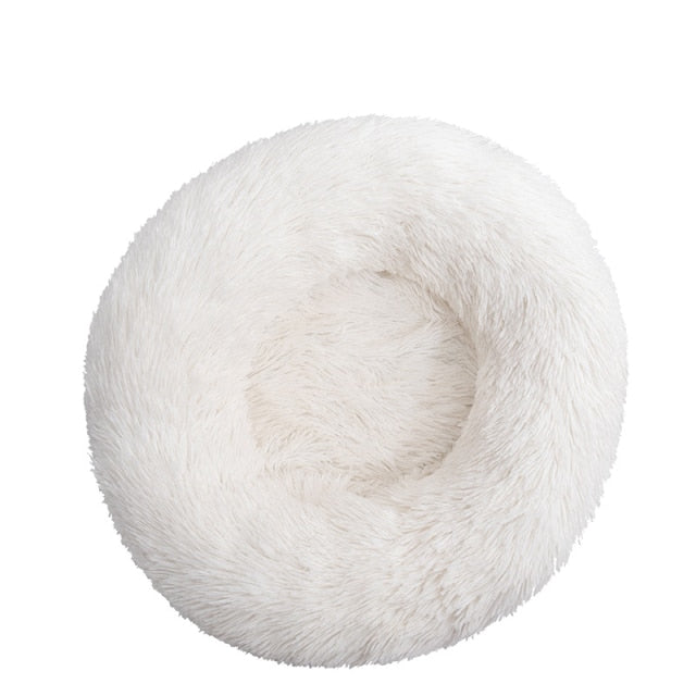 Rond knus dierenbed wit