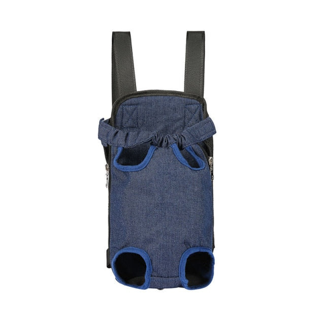 honden en katten rugzak denim