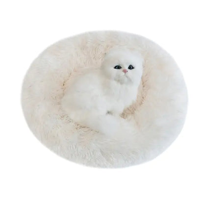 Rond zacht bed wit
