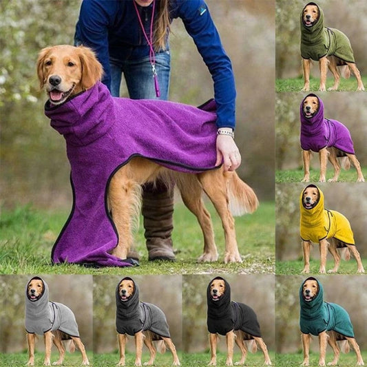 Microvezel badjas met hond in alle kleuren